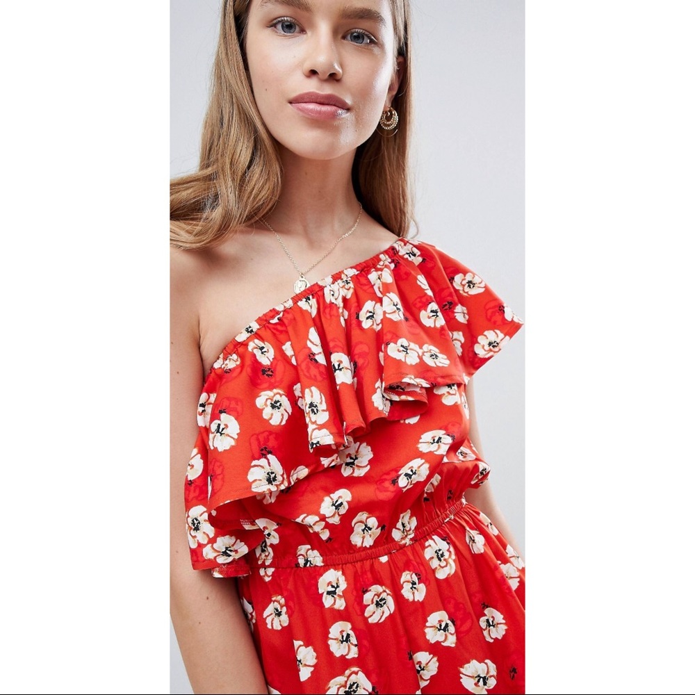 Influence one shoulder floral romper - Picture 4 of 4